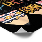 先生おもしろいヒョウ鉛筆ハッピーファースト・デイ・オブ・シ ポスター (角)