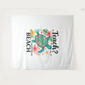 先生おもしろいビーチサマーカメ タペストリー (正面(横))