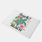 先生おもしろいビーチサマーカメ ドアマット (アングル)