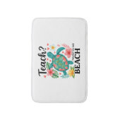 先生おもしろいビーチサマーカメ バスマット (正面縦)