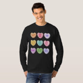 先生おもしろいヴァレンティネス日会話ハートSc Tシャツ (正面フル)
