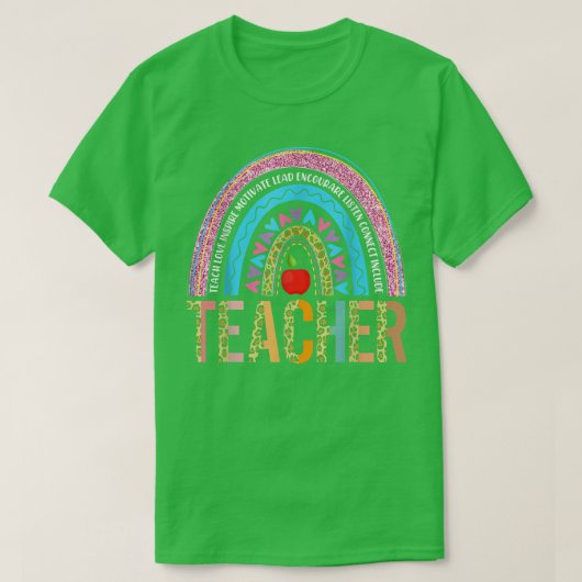 先生おもしろい先生デイボホレインボーTシャツ Tシャツ (デザイン正面)
