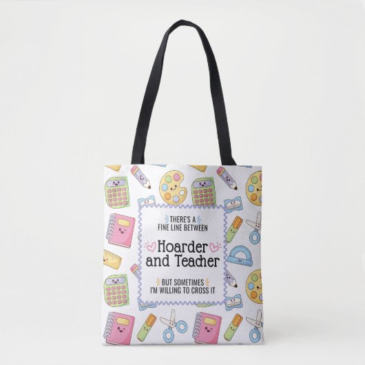 先生おもしろい学校給料倉庫カスタマイズ可能 トートバッグ (正面)
