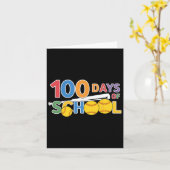 先生おもしろい学生100日の学校 カード (黄色い花)