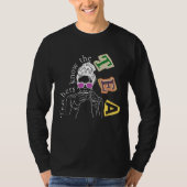 先生おもしろい引用文-先生は茶を知っている Tシャツ (正面)