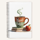 先生おもしろい感謝ギフト – 液体忍耐 ノートブック (正面)