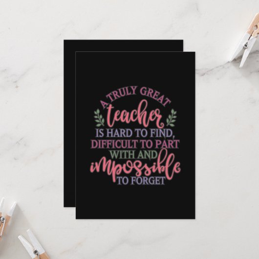 先生おもしろい鑑賞の日のアイディア カード (正面/裏面インサイチュ)