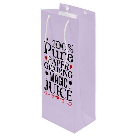 先生おもしろい魔法の評定ジュース ワインギフトバッグ (裏面アングル)