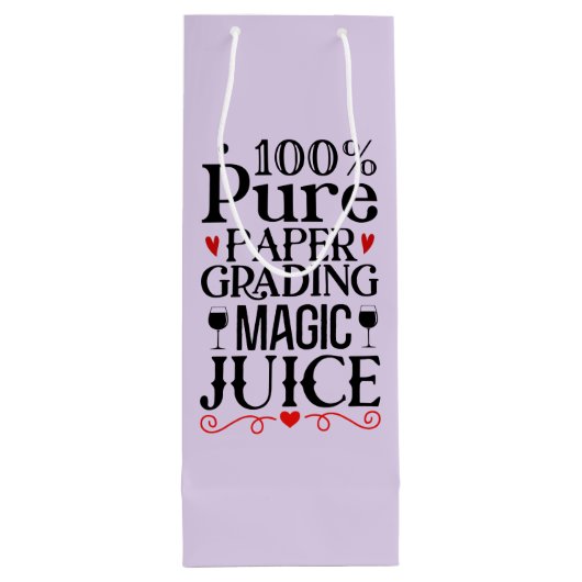 先生おもしろい魔法の評定ジュース ワインギフトバッグ (裏面)
