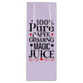 先生おもしろい魔法の評定ジュース ワインギフトバッグ (正面)