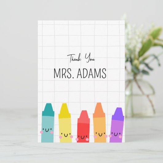先生および子供部屋サンキューカード先生ギフト サンキューカード (スタンド正面)