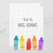 先生および子供部屋サンキューカード先生ギフト サンキューカード (正面/裏面)