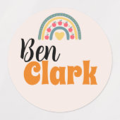 先生および学生用の教室名タグ ラベル (デザイン2)