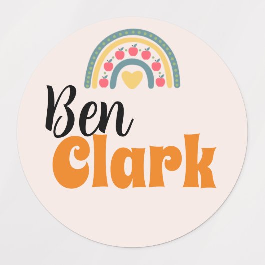 先生および学生用の教室名タグ ラベル (デザイン2)