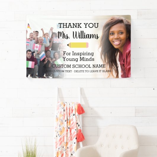 先生お別離れれの学校2フォトバナー 横断幕 (インサイチュ)