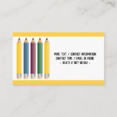 先生からのノート – カラフル Pencilsノートカード エンクロージャーカード (裏面)