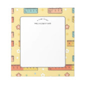 先生からのメモ 定規 ノート パターン メモ帳 (正面)