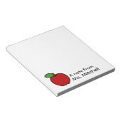 先生からのメモ – Red Apple パーソナライズされた - ノートパッド (アングル)
