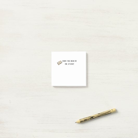 先生から ポストイット (デスク上)