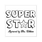 先生かわいい星賛美グレーディング勇気付けられる セルフインキングスタンプ (デザイン)