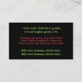 先生かアップルできる家庭教師 名刺 (裏面)