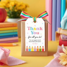 先生がいてくれてありがとう Teacher Appreciation ギフトタグ