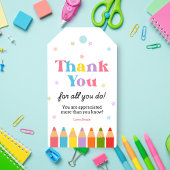 先生がいてくれてありがとう Teacher Appreciation ギフトタグ