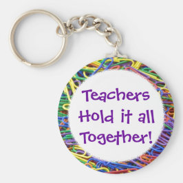 先生がクリップをまとめる キーホルダー