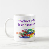 先生がクリップをまとめる コーヒーマグカップ (左)