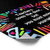 先生がドアを開ける、アート ポスター (角)