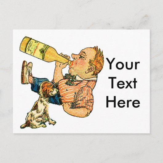 . .先生がビールはがきの中間に ポストカード (正面)
