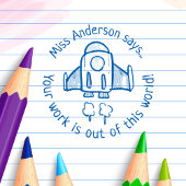 先生が世界のロケットからカスタム出る セルフインキングスタンプ