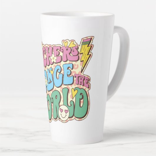 先生が世界を変える カフェラテマグ (右アングル)