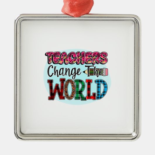 先生が世界を変える メタルオーナメント (正面)