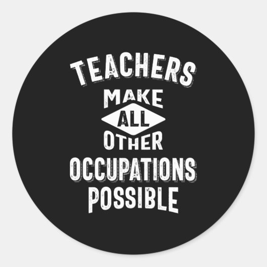 先生が他の職業を可能にする ラウンドシール (正面)