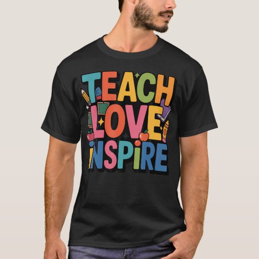 先生が先生を励ます教室 学校 ポジティブ Tシャツ (正面)