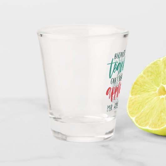 先生が単独でりんごで生き延びることができないので ショットグラス (左)