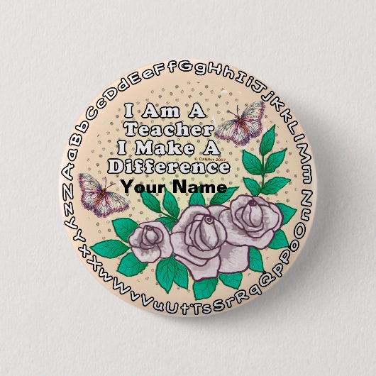 先生が差ピンボタンを作成 缶バッジ (正面)