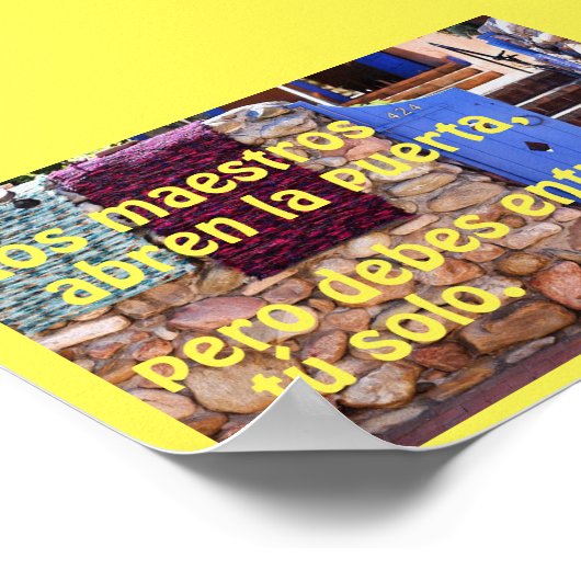 先生が扉を開スペインのけ ポスター (角)