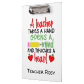 先生が手を取って心を開くTouchハート クリップボード (左)