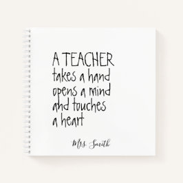 先生が手を取る ノートブック