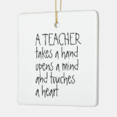 先生が手を取パーソナライズされたる セラミックオーナメント (左)