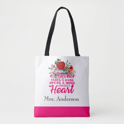先生が手パーソナライズされた贈を先生 トートバッグ (正面)