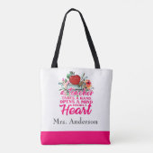 先生が手パーソナライズされた贈を先生 トートバッグ (裏面)