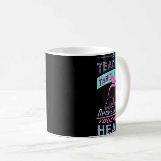 先生が手計算先生1をとる コーヒーマグカップ (正面右)