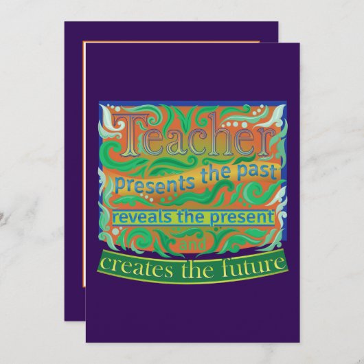 先生が未来を創り出す/先生評価 サンキューカード (正面/裏面)