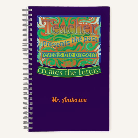 先生が未来を創り出す/先生評価 ノートブック (正面)