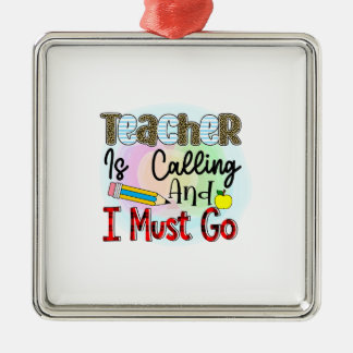 先生が来て行かねばならない メタルオーナメント