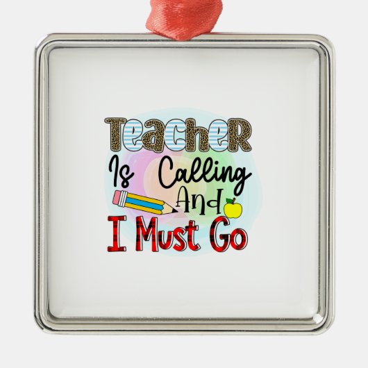 先生が来て行かねばならない メタルオーナメント (正面)