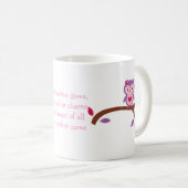 先生が気にする賢いフクロウ コーヒーマグカップ (正面右)